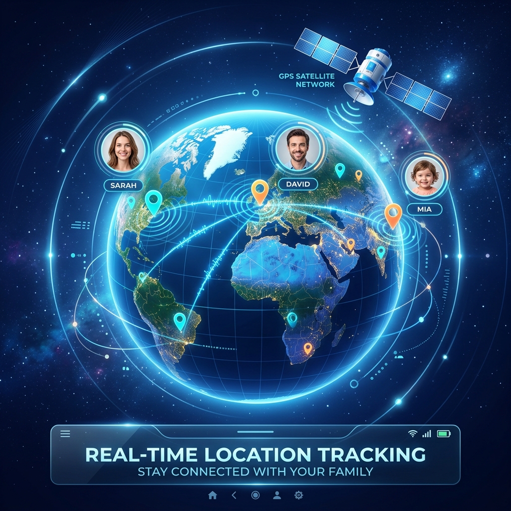 Real-time GPS location tracking on a map