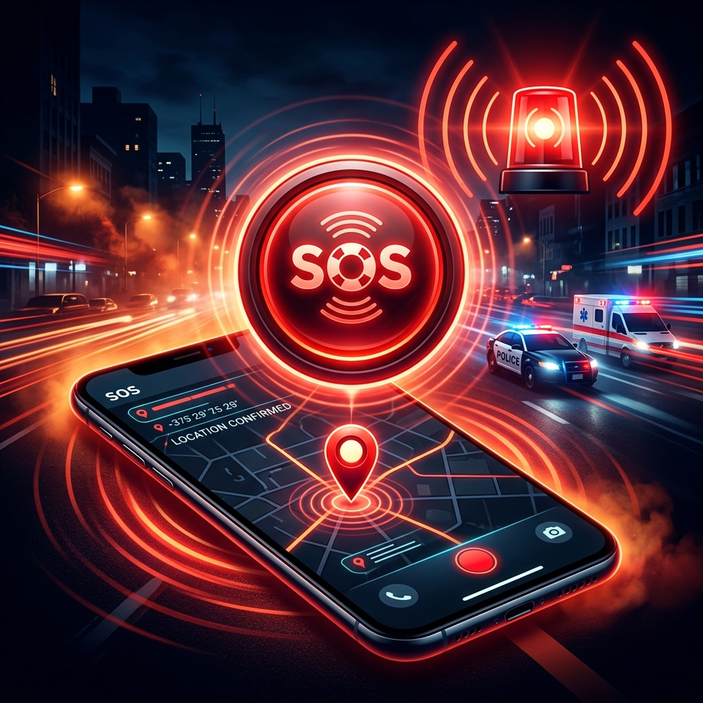 SOS emergency alert notification on phone